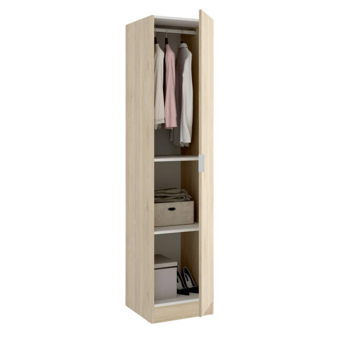Guardaroba 1 anta rovere slim 40x184h cm - Nxy