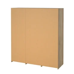 Guardaroba 3 ante Anabelle, Mobile camera da letto, Cabina armadio portabiti, Armadio appendiabiti, 181x60 h200 cm, Quercia e Bianco