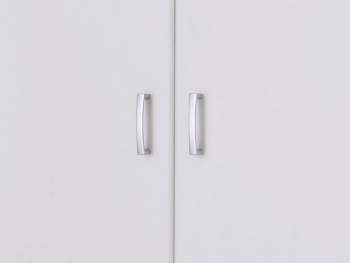 Guardaroba 3 Ante Bianco Appendiabiti 4 Ripiani 120x52 cm, 3 Ante - Licodia