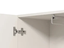 Guardaroba 2 Ante Bianco Bianco Appendiabiti 4 Ripiani 58x195h cm, 5 Vani - Lomazzo
