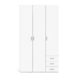 Guardaroba 3 ante bianco con cassetti 115x200h cm - Aquilone