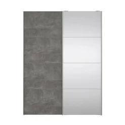 Guardaroba 2 ante bianco e grigio 150x200h cm - Seraphine