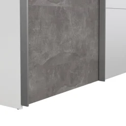 Guardaroba 2 ante bianco e grigio 150x200h cm - Seraphine