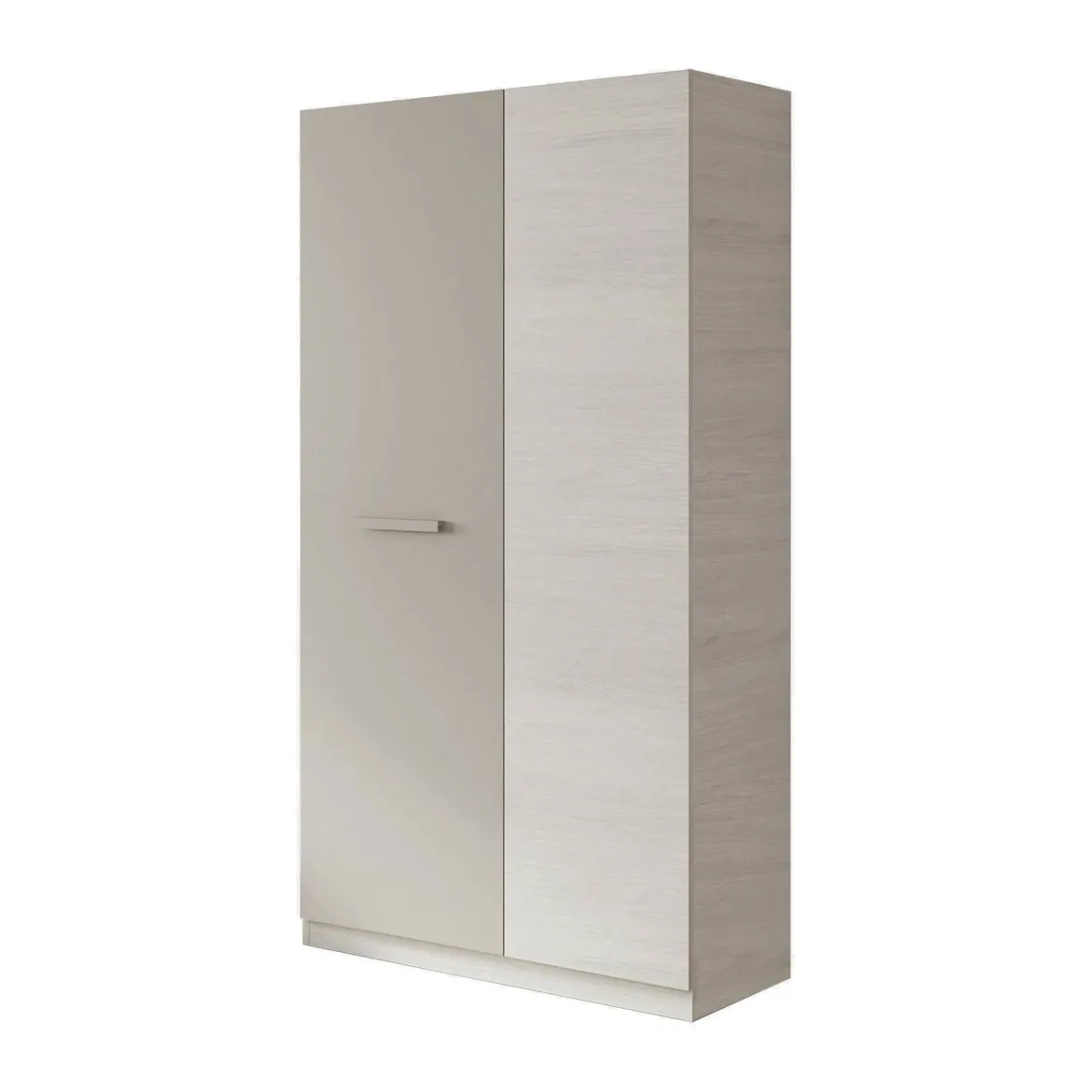 Guardaroba 2 ante bianco e marrone 90x200h cm - Alpine