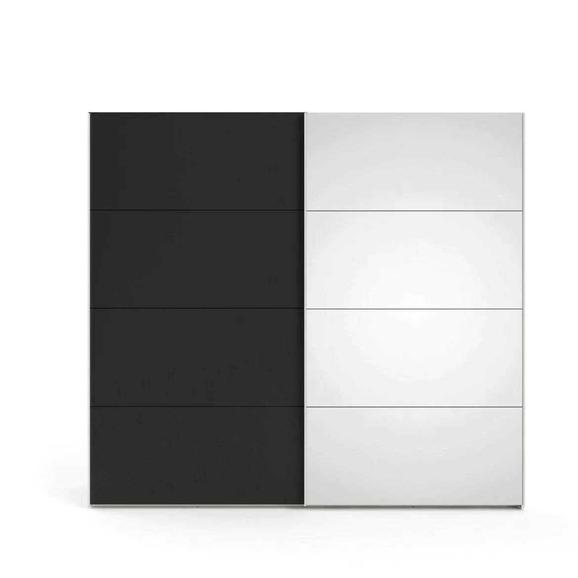 Guardaroba 2 ante bianco e nero 242x220h cm - Catalina