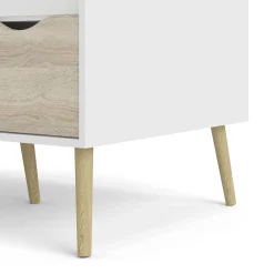 Guardaroba 2 ante bianco e quercia 98x200h cm - Archilllo