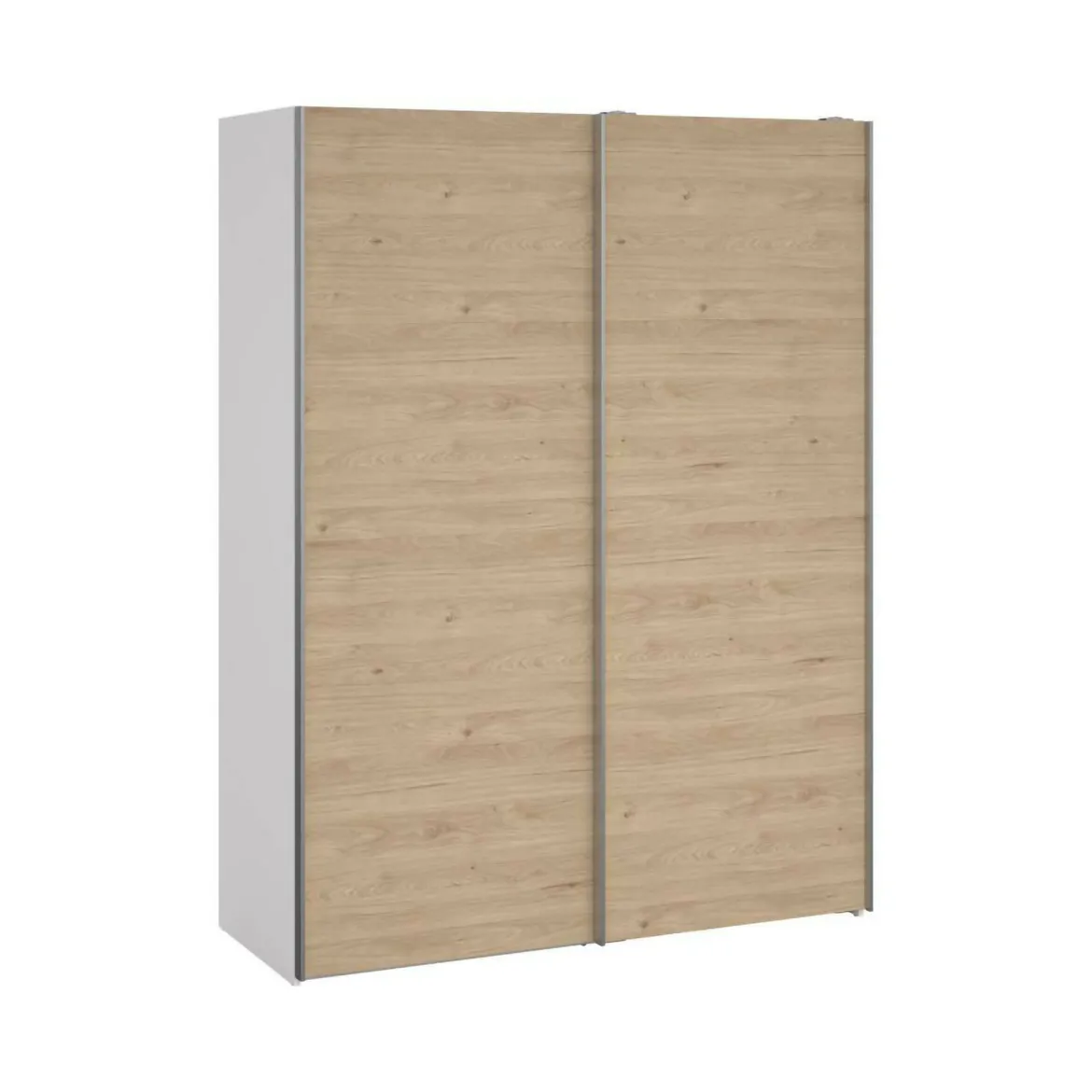 Guardaroba 2 ante bianco e rovere 81x180h cm - Appadu