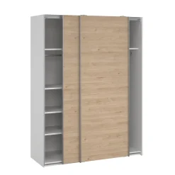 Guardaroba 2 ante bianco e rovere 81x180h cm - Appadu