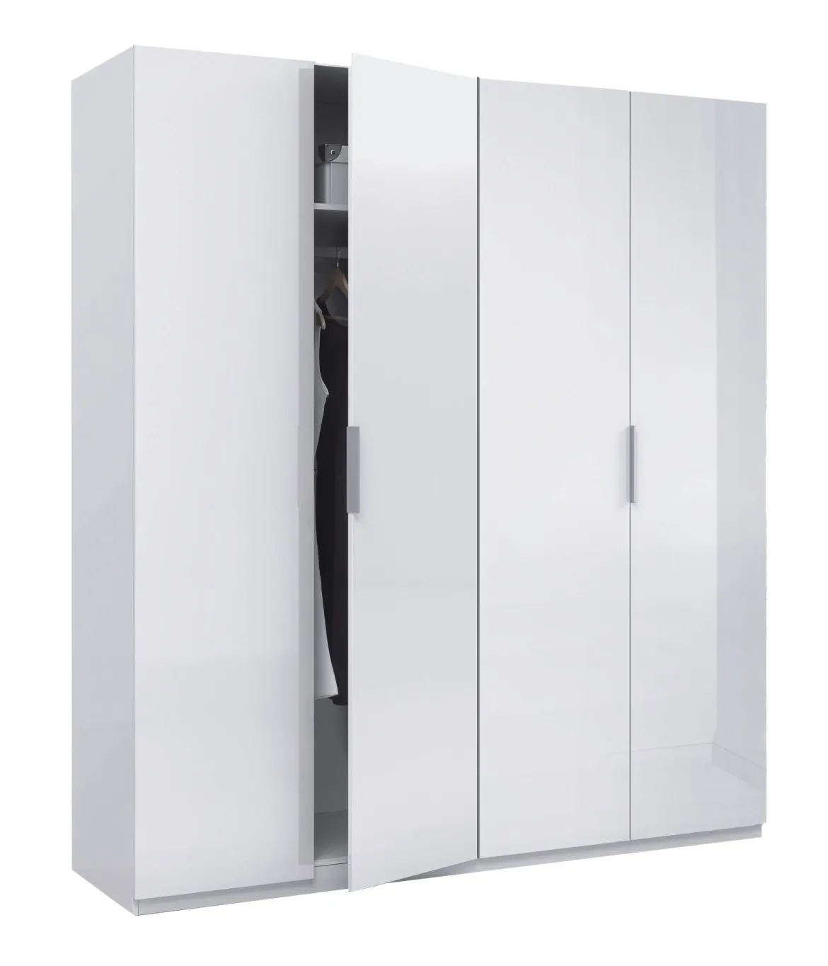 Guardaroba 4 ante bianco lucido 180x200h cm - Aram