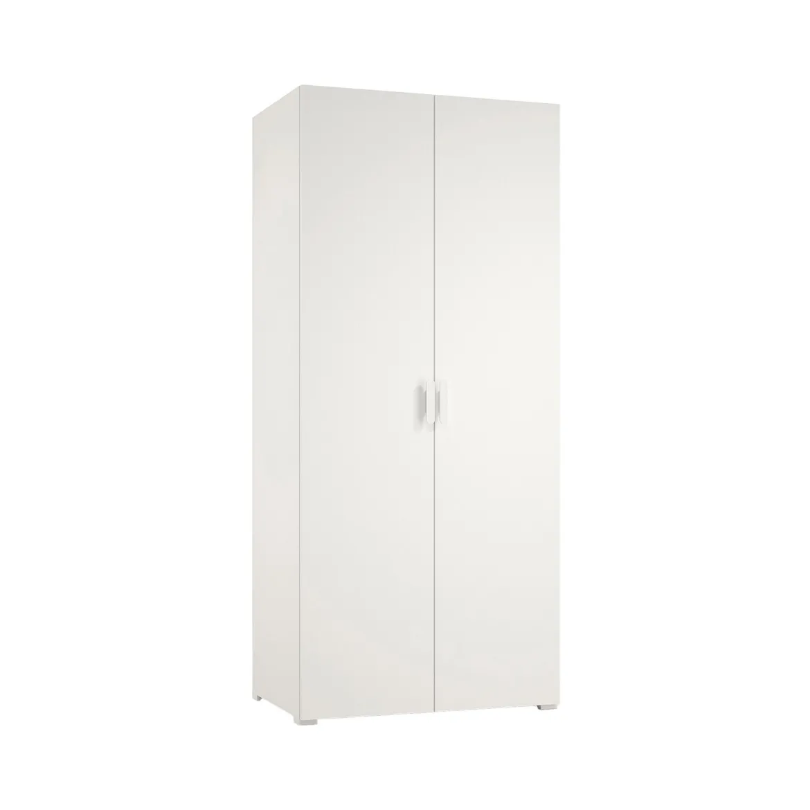 Guardaroba 2 Ante Bianco 2 Ripiani Appendiabiti 80x180h cm, 2 Ante - Susella