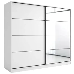Guardaroba 2 Ante Bianco 5 Ripiani Appendiabiti 180x190h cm, 2 Ante - Torello