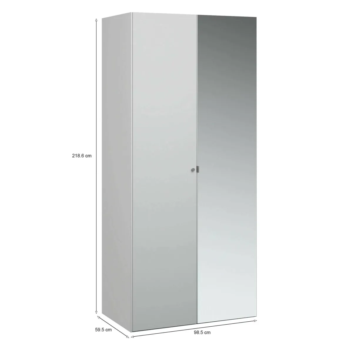 Guardaroba 2 ante bianco salvaspazio 98x218h cm - Avise