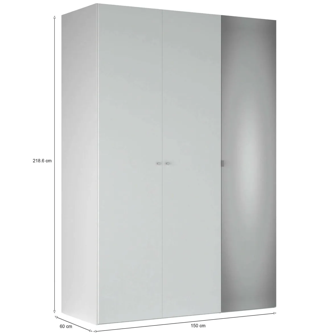 Guardaroba 3 ante bianco salvaspazio 150x218h cm - Arce