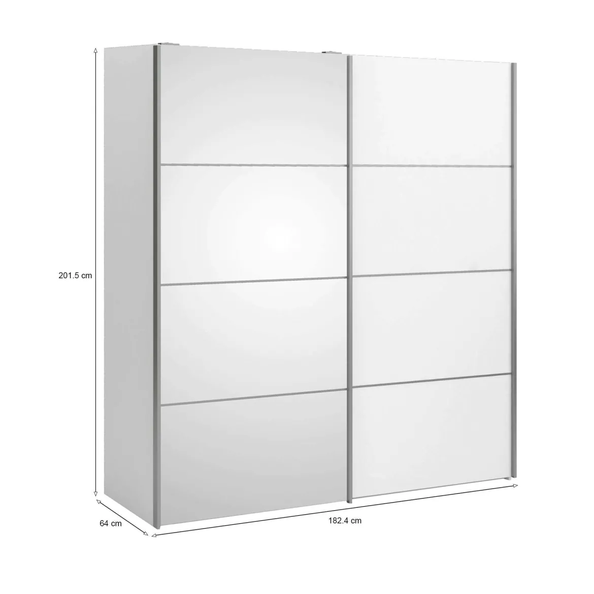 Guardaroba 2 ante bianco 242x201h cm - Avelengo