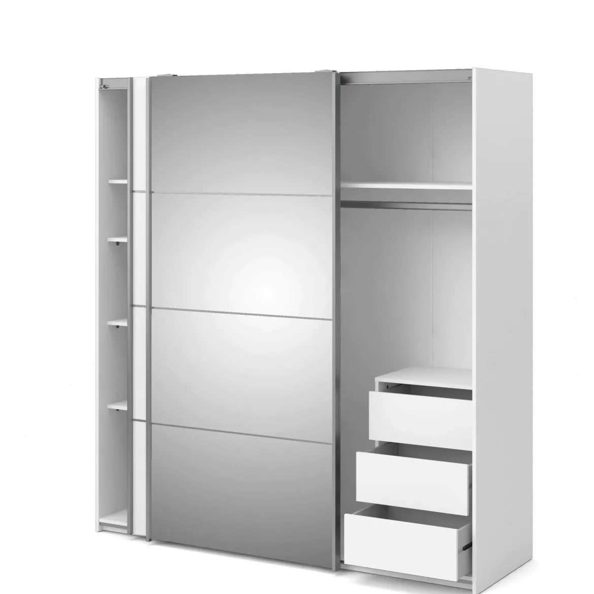 Guardaroba 2 ante bianco 242x201h cm - Avelengo