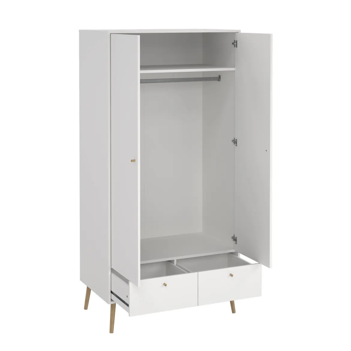 Guardaroba 2 ante bianco 98x200h cm - Kahina