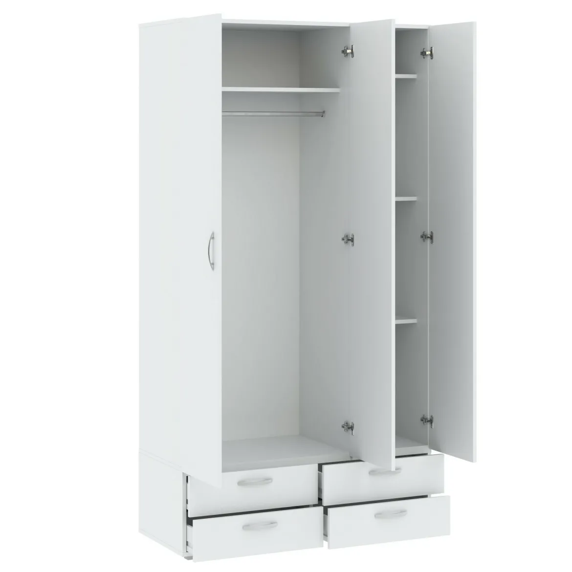 Guardaroba 3 ante bianco 110x214h cm - Randazzo