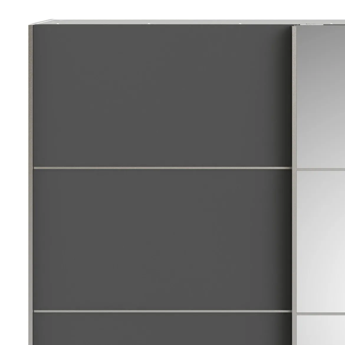 Guardaroba 2 ante grigio e bianco 182x201h cm - Cerreto