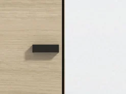 Guardaroba 2 Ante Marrone Rovere Marrone Appendiabiti 3 Ripiani 64x194h cm, 2 Ante - Azzano