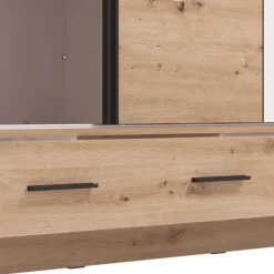 Guardaroba 2 Ante Marrone Rovere Nodi Appendiabiti un Ripiano 79x208h cm, 2 Ante - Pomar
