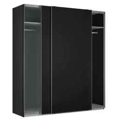 Guardaroba 2 ante nero ante scorrevoli 200x218h cm - Malakas