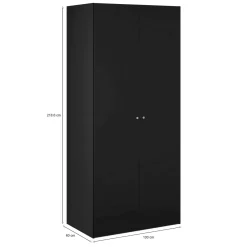 Guardaroba 2 ante nero salvaspazio 100x218h cm - Anagni