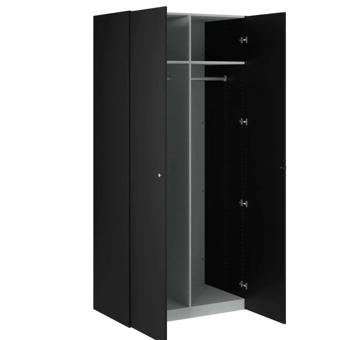 Guardaroba 2 ante nero salvaspazio 100x218h cm - Anagni