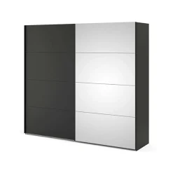 Guardaroba 2 ante nero 242x220h cm - Tobie