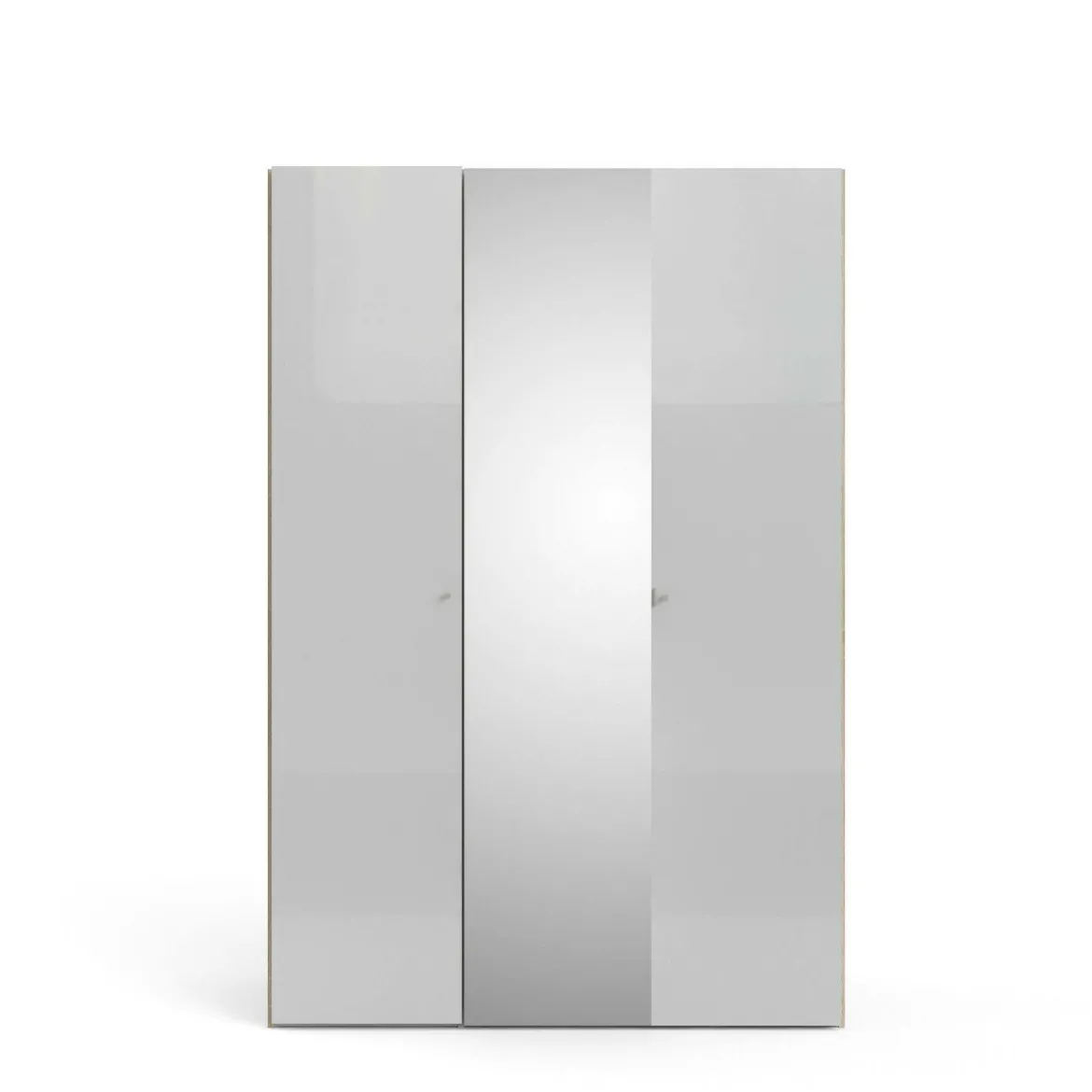 Guardaroba 3 ante quercia e bianco lucido 147x218h cm - Megi