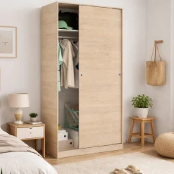 Guardaroba 2 ante rovere 100x204h cm - Abigale