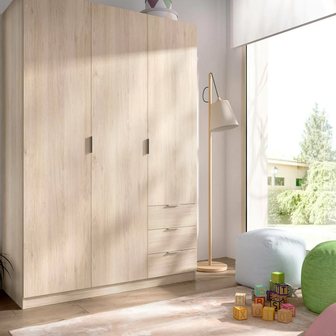 Guardaroba 3 ante rovere 121x184h cm - Astru