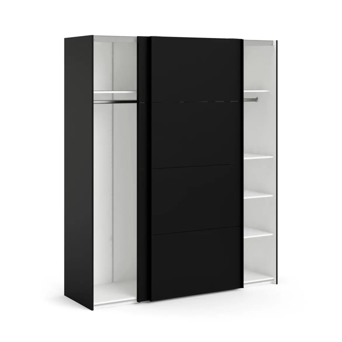 Guardaroba 2 ante scorrevoli nero 182x220h cm - Badesse