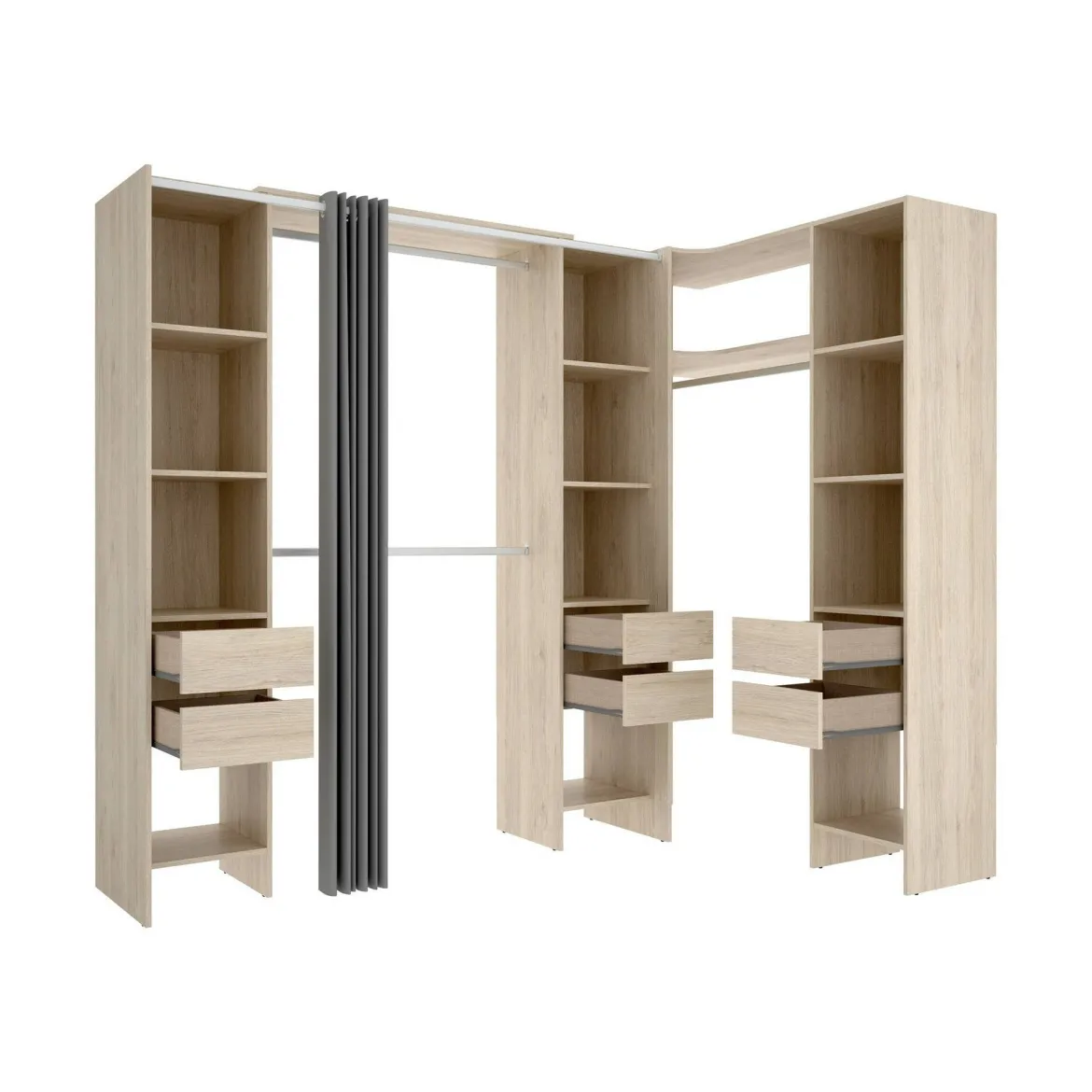Guardaroba classico rovere 234x205h cm - Alanno