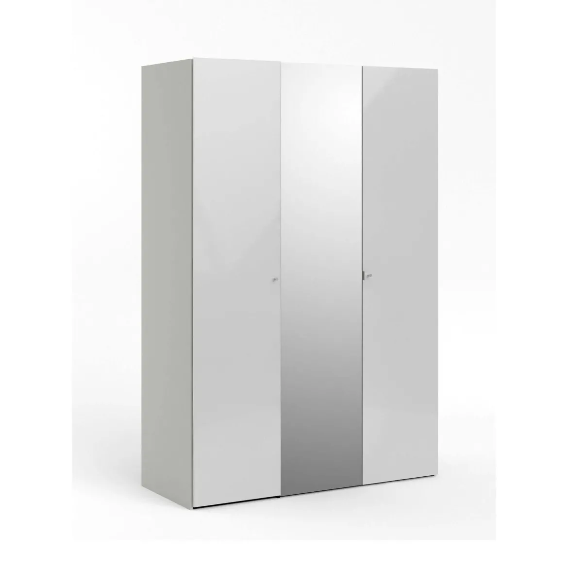 Guardaroba con anta specchio bianco lucido 147x218h cm - Megi