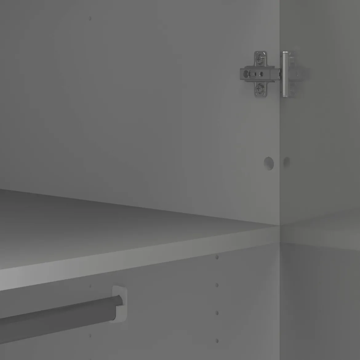 Guardaroba con anta specchio bianco lucido 147x218h cm - Megi