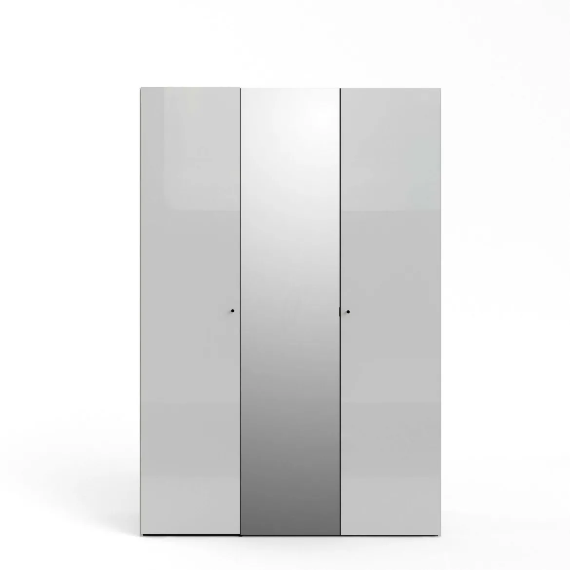 Guardaroba con anta specchio bianco lucido 147x218h cm - Megi