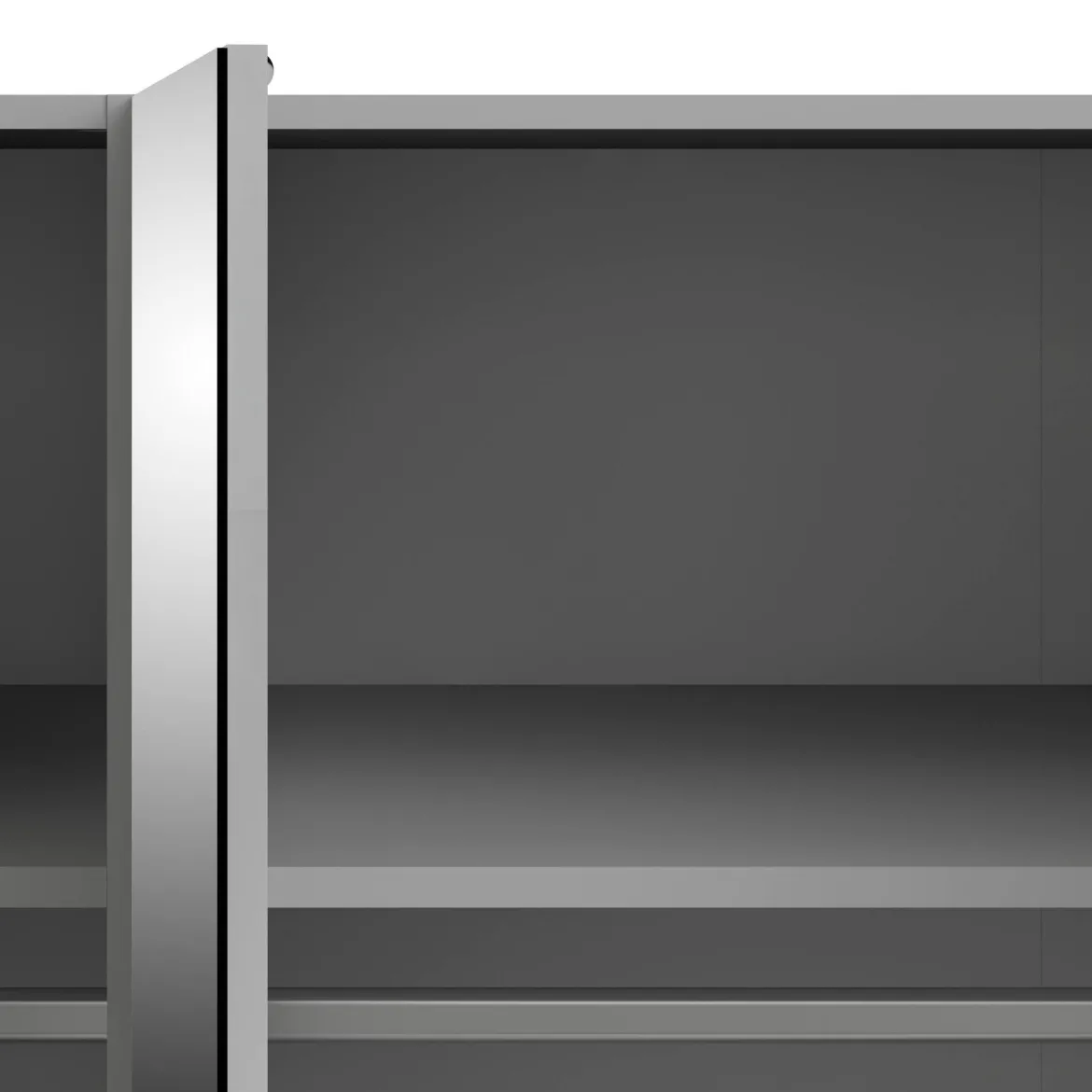 Guardaroba con anta specchio bianco lucido 147x218h cm - Megi