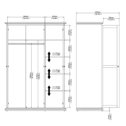 Guardaroba con appendiabiti bianco 147x200h cm - Gener