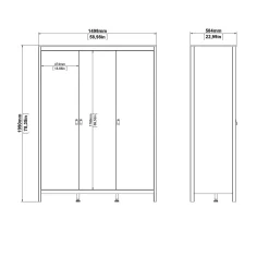 Guardaroba con appendiabiti bianco 150x199h cm - Conti