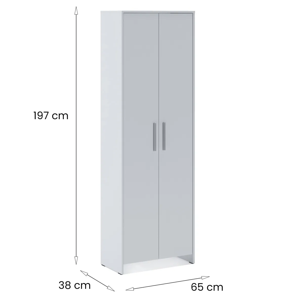 Guardaroba con appendiabiti bianco 65x197h cm - Vinadio