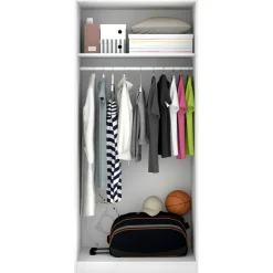 Guardaroba con appendiabiti bianco 81x184h cm - Artu
