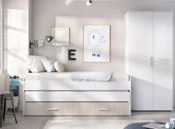 Guardaroba con appendiabiti bianco 90x202h cm - Kompasu