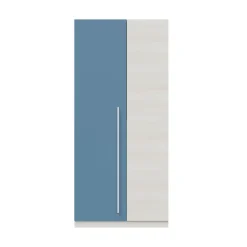 Guardaroba con appendiabiti bianco e blu 90x200h cm - Alpine