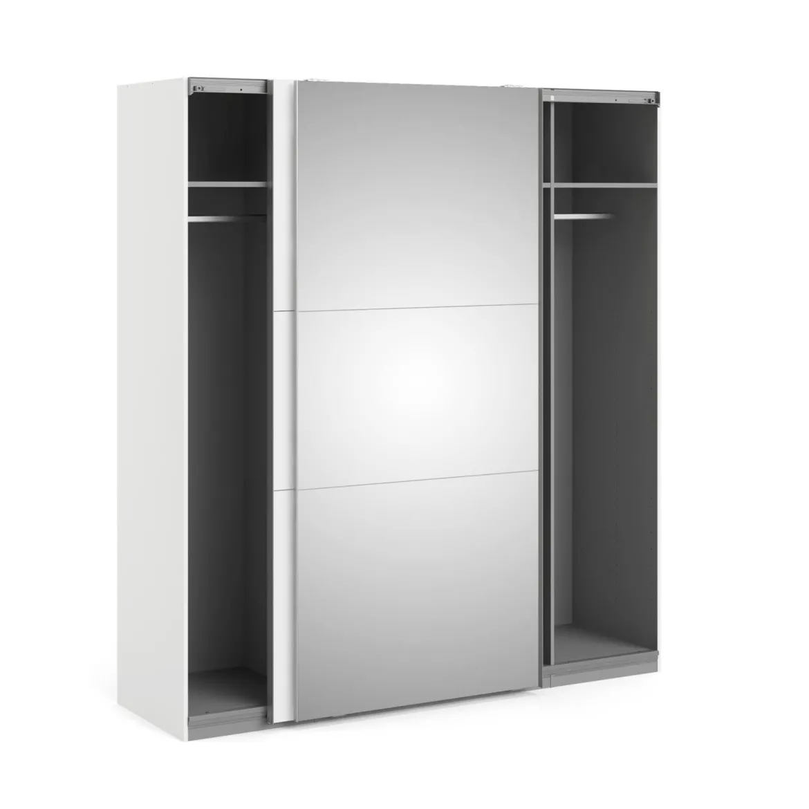 Guardaroba con appendiabiti bianco e grigio 195x220h cm - Andretta
