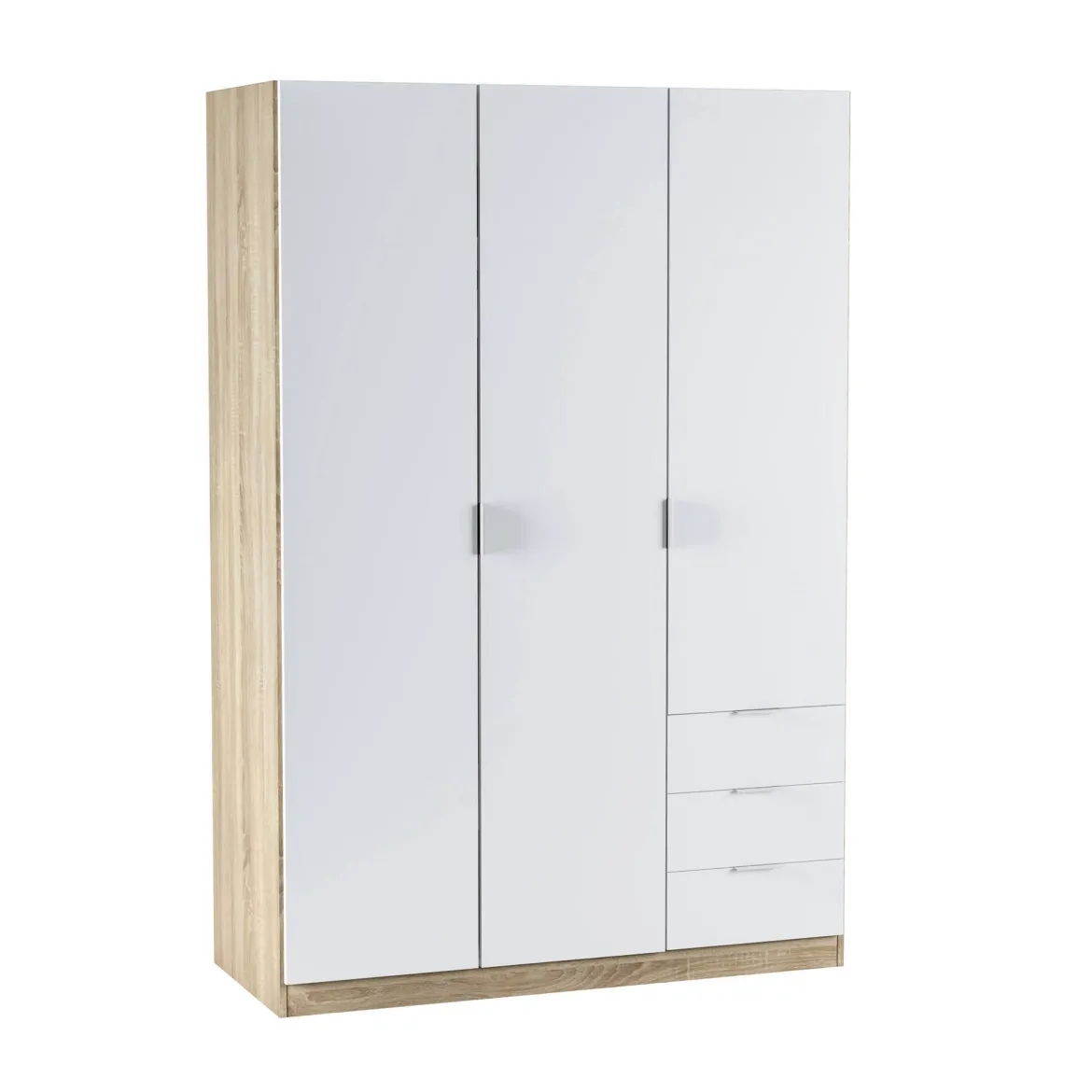 Guardaroba con appendiabiti bianco e rovere 121x180h cm - Apaches