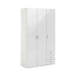 Guardaroba con appendiabiti bianco lucido 115x200h cm - Aquilone