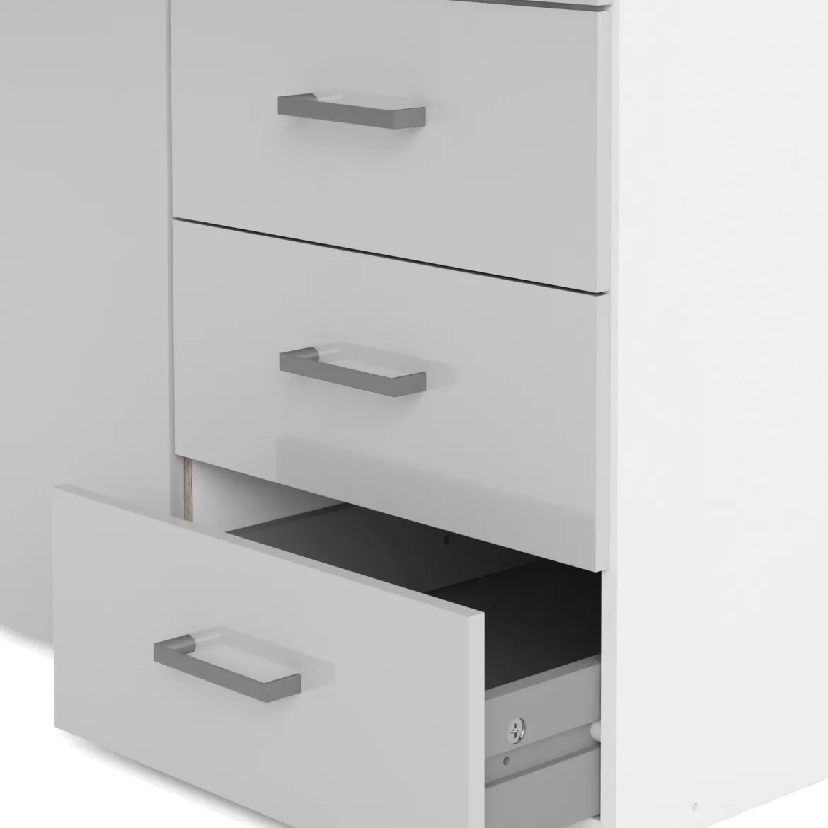 Guardaroba con appendiabiti bianco lucido 115x200h cm - Aquilone