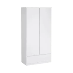 Guardaroba con appendiabiti cemento e bianco 120x200h cm - Aristode