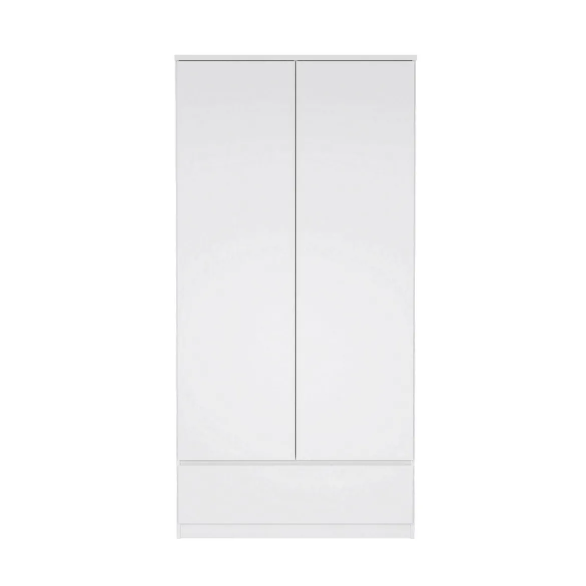 Guardaroba con appendiabiti cemento e bianco 120x200h cm - Aristode