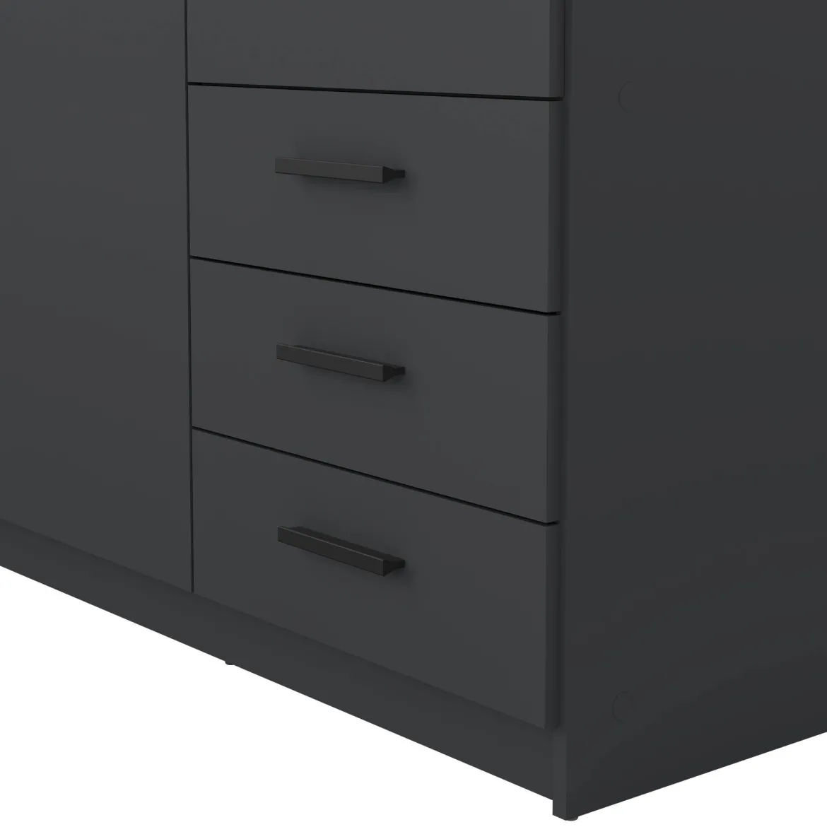 Guardaroba con appendiabiti grigio 147x200h cm - Simeon